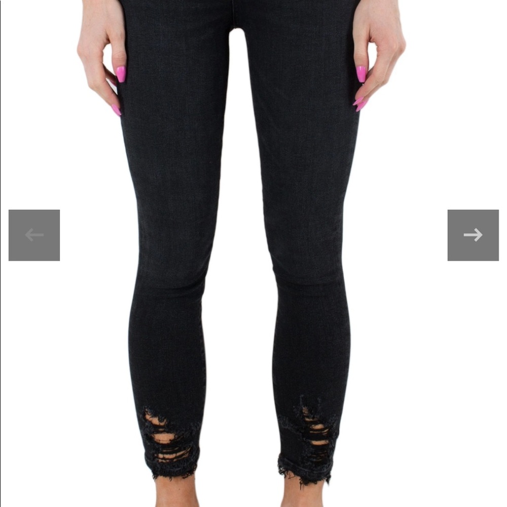 Agolde Sophie black distressed skinny Jeans 28